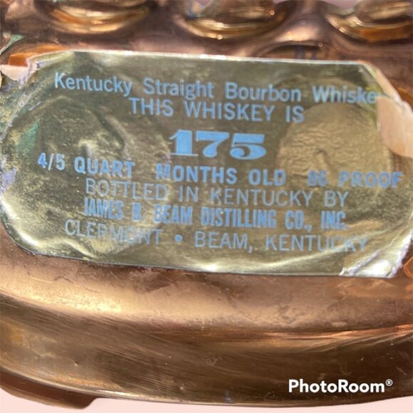 VTG James B. Bean Floral Regal China 1975 Bourbon Whiskey Decanter Empty Bottle - Picture 11 of 12